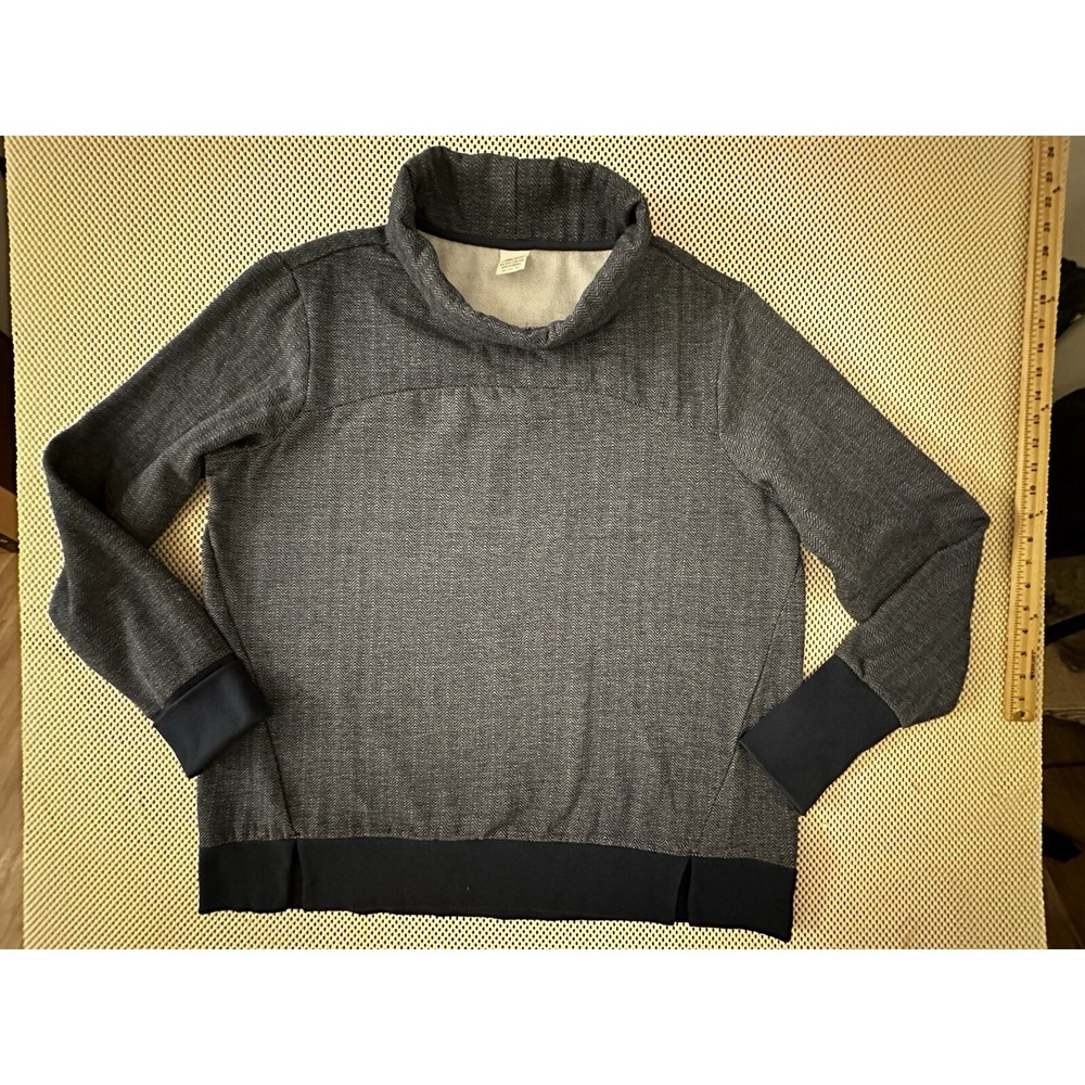 AVIA SWEATSHIRT Women Size‎ XL 14/16 Black Gray Cowl Neck Pullover Sweat Shirt